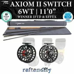 Temple Fork Outfitters TFO Axiom II Switch 6wt 11'0" Outfit 32 Temple Fork Outfitters TFO Axiom II Switch 6wt 11'0