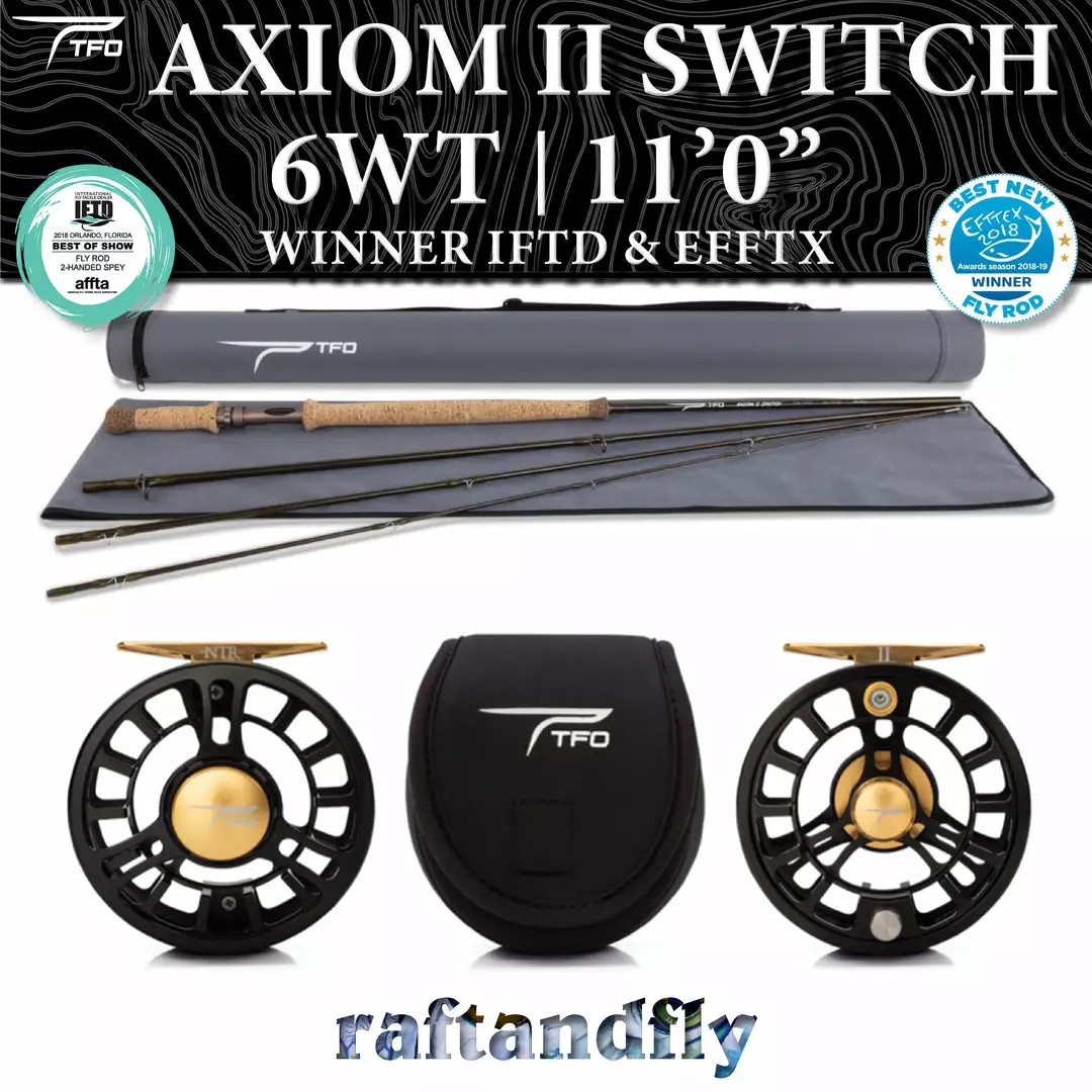 Temple Fork Outfitters TFO Axiom II Switch 6wt 11'0" Outfit 12 Temple Fork Outfitters TFO Axiom II Switch 6wt 11'0" Outfit