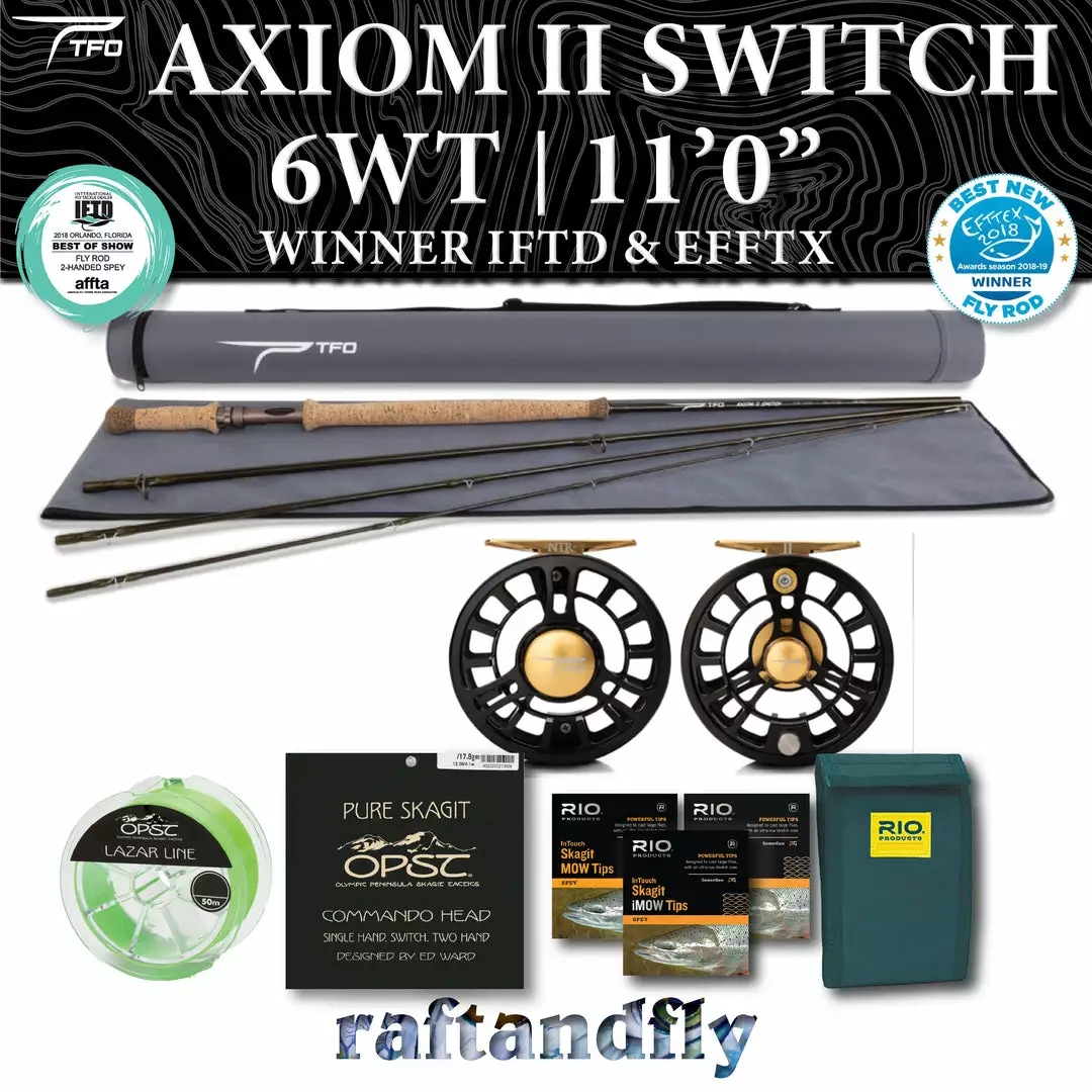Temple Fork Outfitters TFO Axiom II Switch 6wt 11'0" Outfit 18 Temple Fork Outfitters TFO Axiom II Switch 6wt 11'0" Outfit