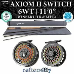 Temple Fork Outfitters TFO Axiom II Switch 6wt 11'0" Outfit 35 Temple Fork Outfitters TFO Axiom II Switch 6wt 11'0