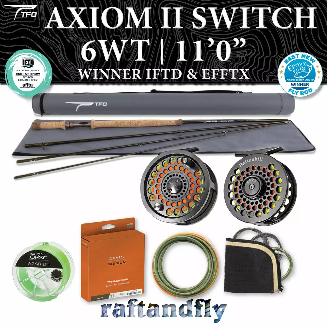 Temple Fork Outfitters TFO Axiom II Switch 6wt 11'0" Outfit 25 Temple Fork Outfitters TFO Axiom II Switch 6wt 11'0" Outfit