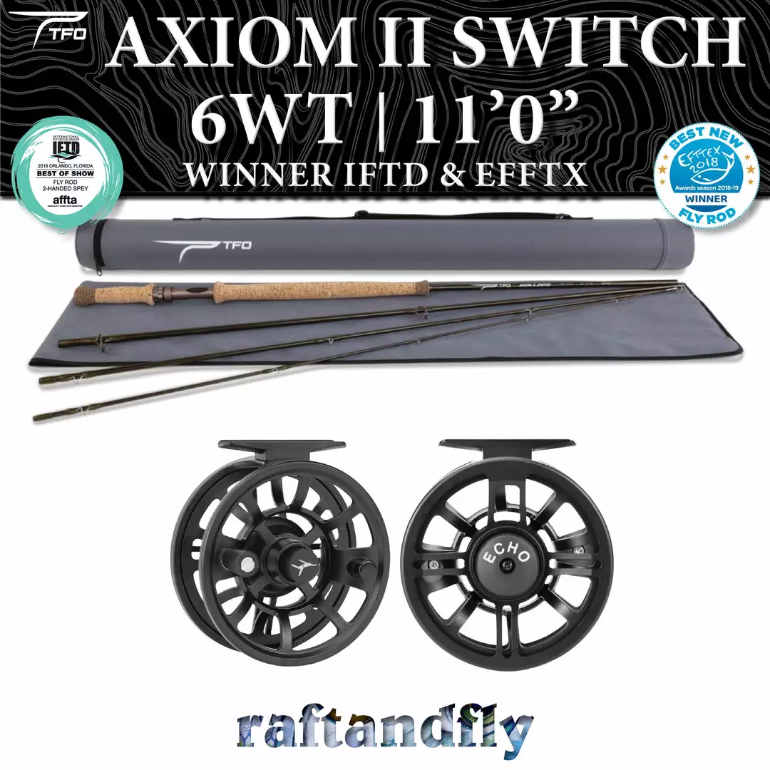Temple Fork Outfitters TFO Axiom II Switch 6wt 11'0" Outfit 9 Temple Fork Outfitters TFO Axiom II Switch 6wt 11'0" Outfit