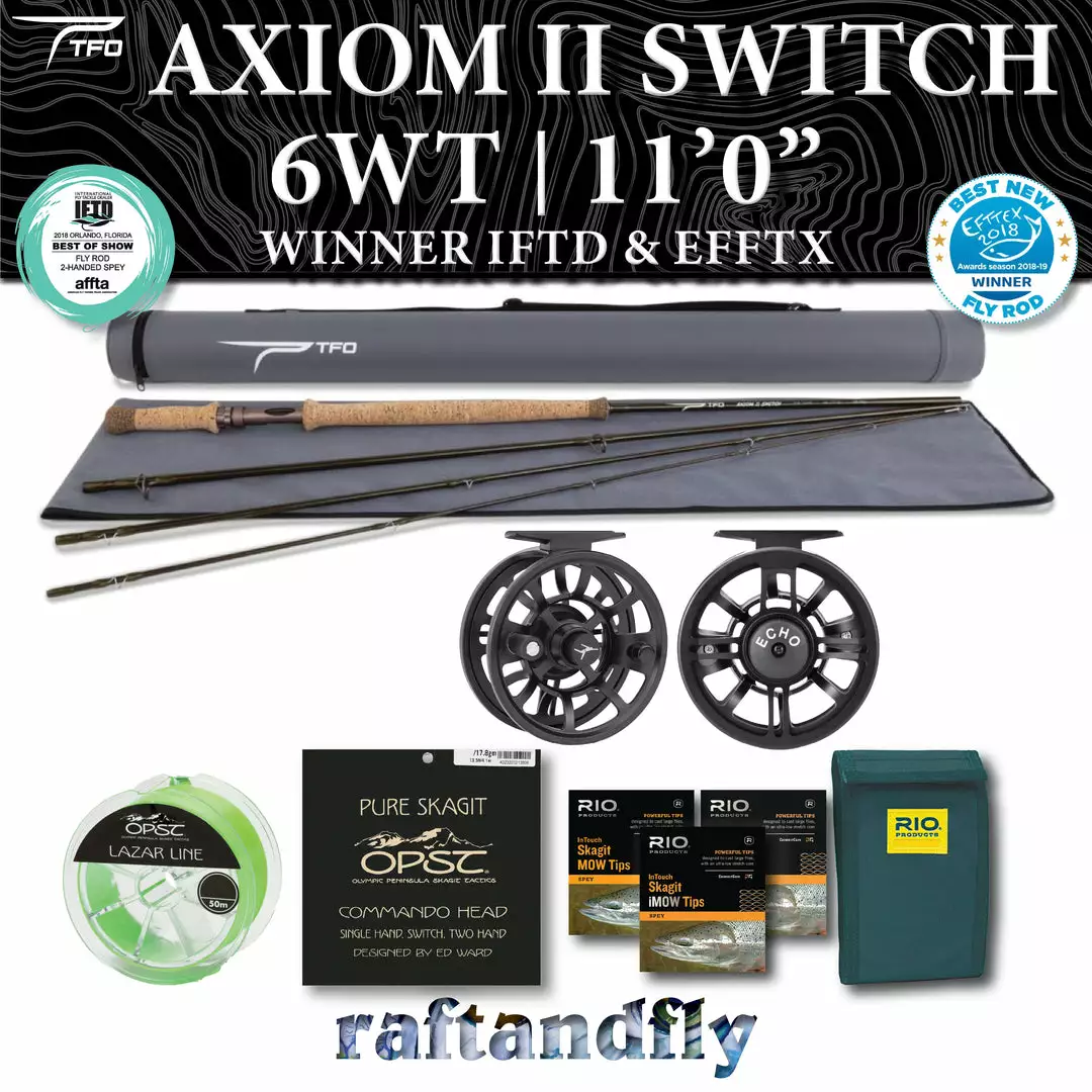 Temple Fork Outfitters TFO Axiom II Switch 6wt 11'0" Outfit 15 Temple Fork Outfitters TFO Axiom II Switch 6wt 11'0" Outfit