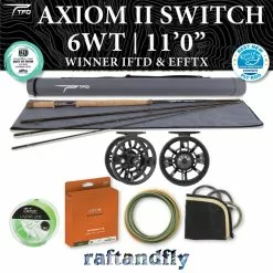 Temple Fork Outfitters TFO Axiom II Switch 6wt 11'0" Outfit 43 Temple Fork Outfitters TFO Axiom II Switch 6wt 11'0