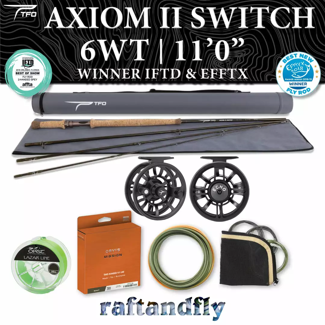 Temple Fork Outfitters TFO Axiom II Switch 6wt 11'0" Outfit 21 Temple Fork Outfitters TFO Axiom II Switch 6wt 11'0" Outfit